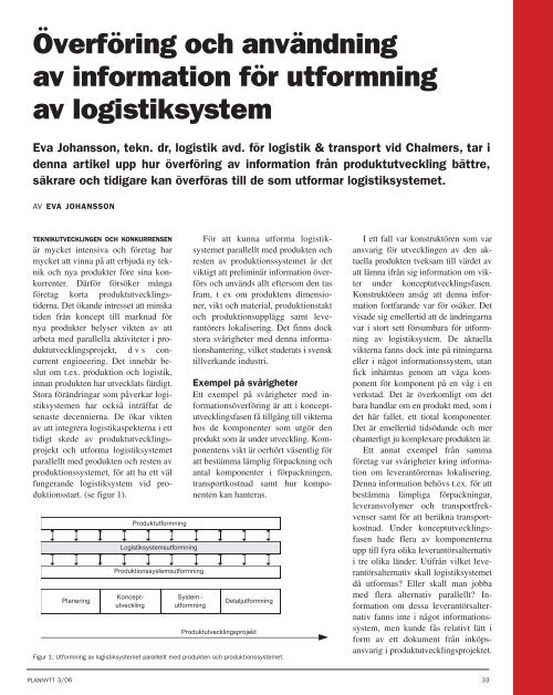 Nummer 3 2006 - Intelligent Logistik