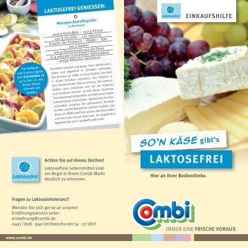 EINKAUFSHILFE So'n Käse gibt's LAKTOSEFREI - Combi