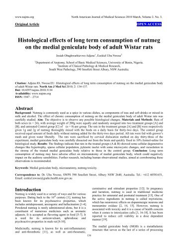 Abstract - North American Journal of Medical Sciences