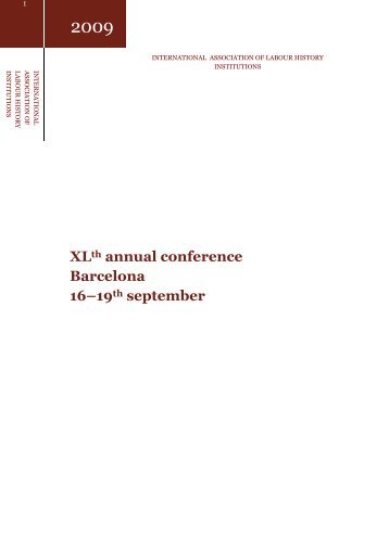 XLth annual conference Barcelona 16Ã¢Â€Â“19th september