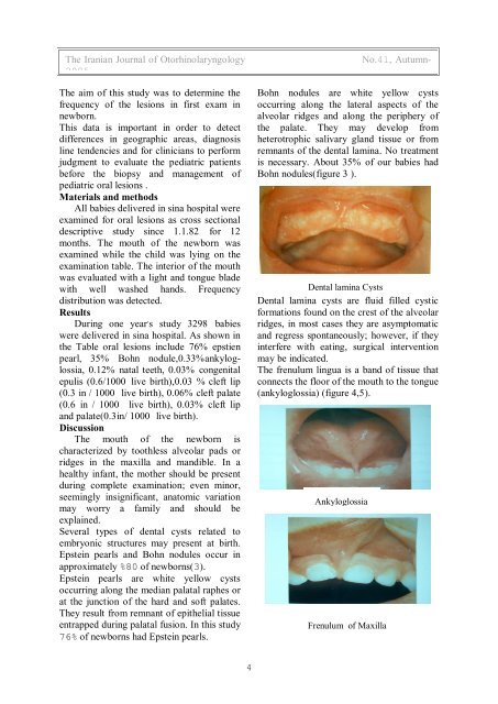 Oral Lesions at Birth