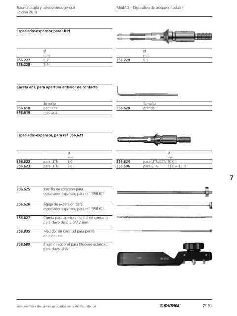 7/1 TraumatologÃ­a y osteosÃ­ntesis general EdiciÃ³n 2010 ... - Synthes