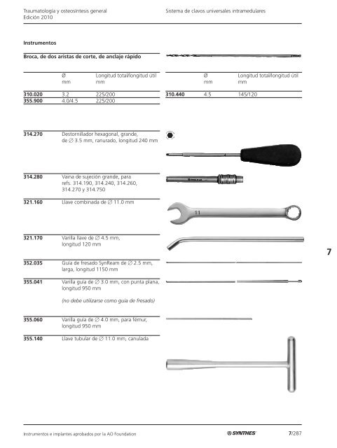 7/1 TraumatologÃ­a y osteosÃ­ntesis general EdiciÃ³n 2010 ... - Synthes