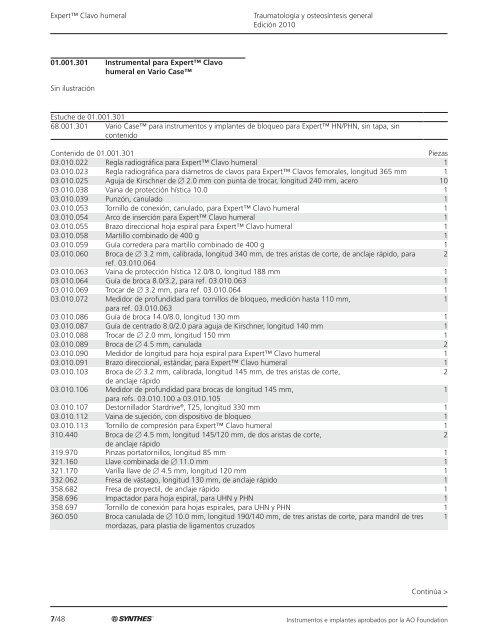 7/1 TraumatologÃ­a y osteosÃ­ntesis general EdiciÃ³n 2010 ... - Synthes