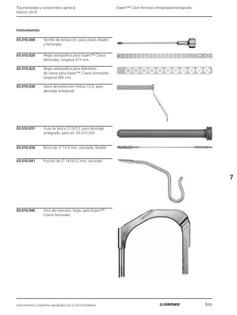 7/1 TraumatologÃ­a y osteosÃ­ntesis general EdiciÃ³n 2010 ... - Synthes