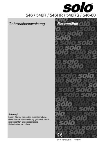 Gebrauchsanweisung: 9546127_de_web_11_2007.pdf - SOLO ...