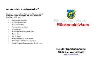 RÃ¼ckenaktivkurs - SG Weiterstadt