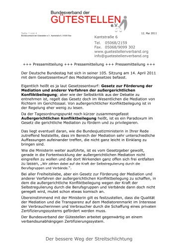 pdf-Datei 12.Mai.2011 - Bundesverband der GÃƒÂ¼testellen eV