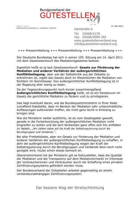 pdf-Datei 12.Mai.2011 - Bundesverband der GÃƒÂ¼testellen eV