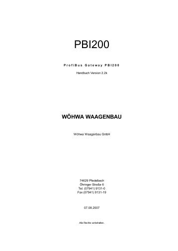 PBI200 - WÃƒÂ–HWA Waagenbau GmbH