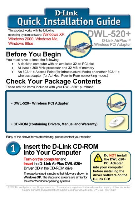 DWL-520+ - Ftp - D-Link