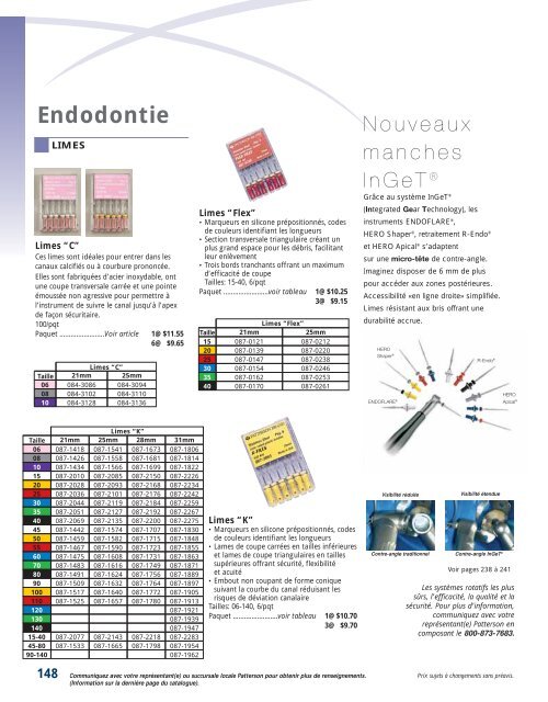 Endodontie Patterson Dental/Dentaire Canada