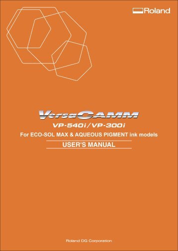 VersaCAMM VP-300i VP-540i User Manual - Support