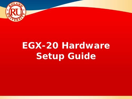 EGX-20 Application Guide - Support