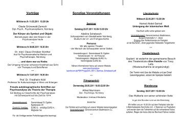 Programm SS11.pdf - NÃ¼rnberger Laienforum fÃ¼r Psychoanalyse e.V.