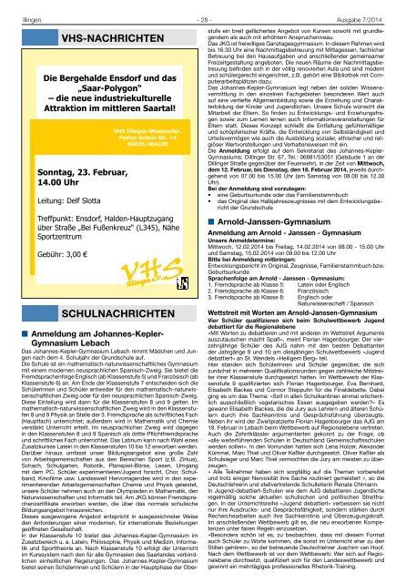 finden Sie die aktuelle Ausgabe der "Illnger Seiten" als PDF.