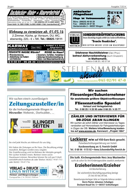 finden Sie die aktuelle Ausgabe der "Illnger Seiten" als PDF.