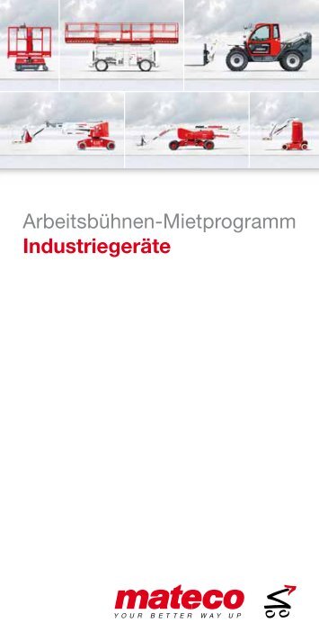 Arbeitsbühnen-Mietprogramm Industriegeräte - Mateco