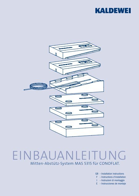 EINBAUANLEITUNG - Kaldewei