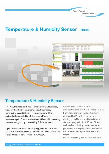 AKCP Temperature & Humidity Probe Datasheet - Openxtra
