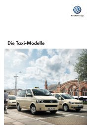 Die Taxi-Modelle - Volkswagen Nutzfahrzeuge