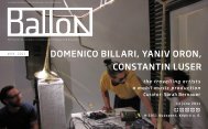 DOMENICO BILLARI, YANIV ORON, CONSTANTIN LUSER - Balkon