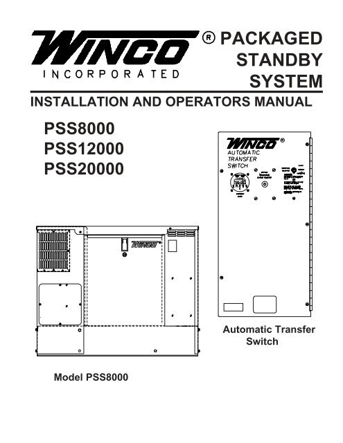 60706 126 Operators Manual Pss8000 Winco Generators
