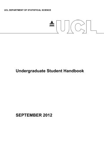 Student Handbook 2012 (PDF) - UCL