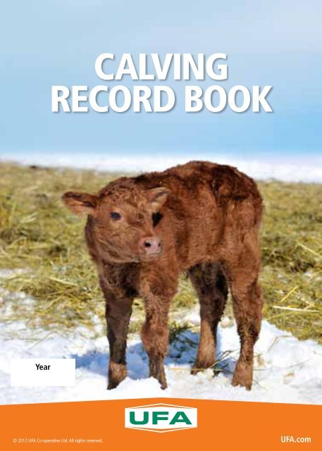 CALVING RECORD BOOK - UFA.com