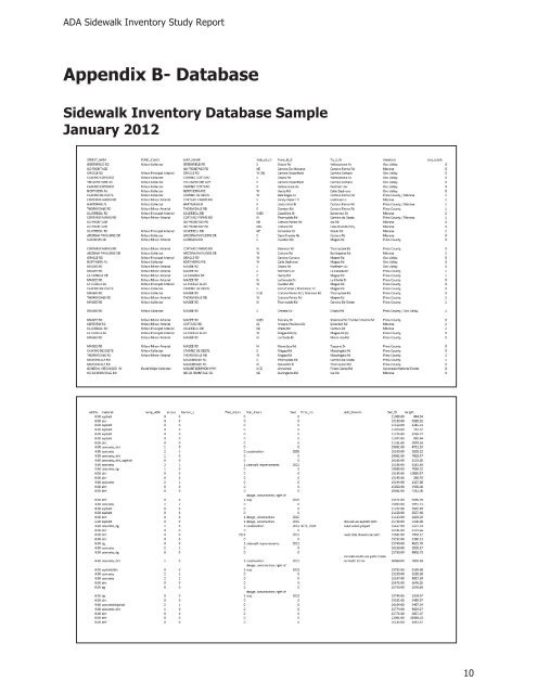 2012 Sidewalk Inventory Report - Pima Association of Governments