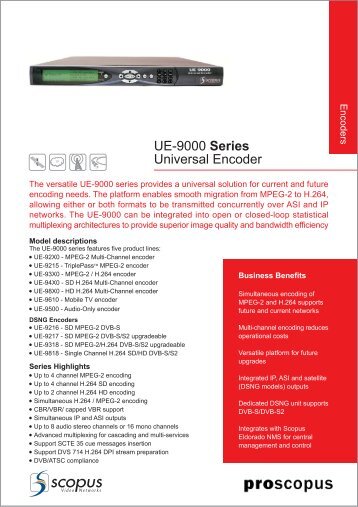 UE-9000 Series.FH10 - TBC Integration