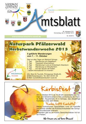 Ausgabe Nr. 40 vom 03.10.2013 - Verbandsgemeinde ...