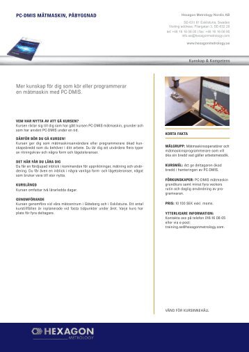 PC-DMIS mÃ¤tmaskin pÃ¥byggnad