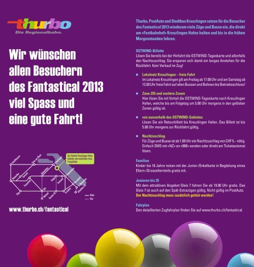 Thurbo Fahrplan zum Fantastical 2013