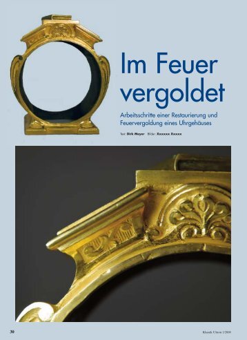 Im Feuer vergoldet - atelier für feuervergoldung dirk meyer