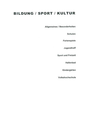 Fachbereich IV Bildung/Sport/Kultur - Delbrück