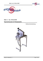 Sana - x - ray 150 und 250 Ergometriezusatz fÃƒÂ¼r ... - ergosana GmbH