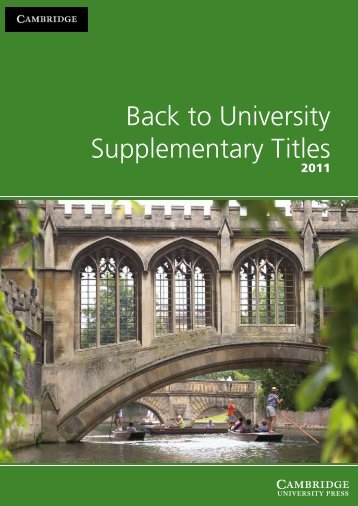 Uni 2011 Catalogue S.pdf - Cambridge University Press