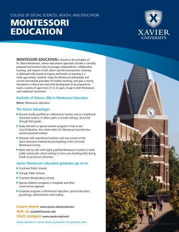 MONTESSORI EDUCATION â€“ Xavier University â€“ Cincinnati, Ohio