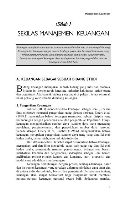 Sekilas Manajemen Keuangan Usupress