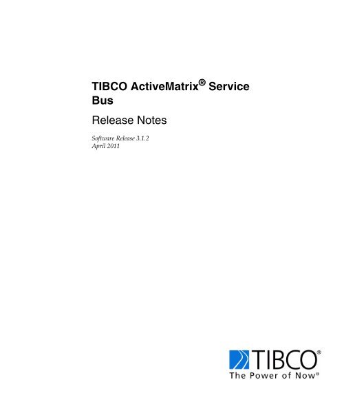 Release Notes - TIBCO Product Documentation