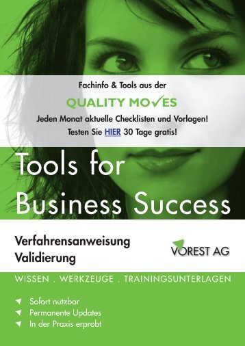 QUALITY MO ES Verfahrensanweisung Validierung - Vorest AG