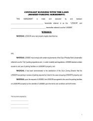 shared parking agreement - City of Pinellas Park