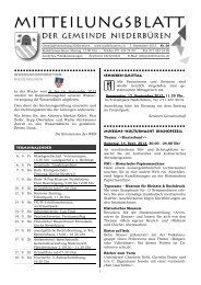 Mitteilungsblatt Nr. 36 vom 05.09.2013 - Niederbüren