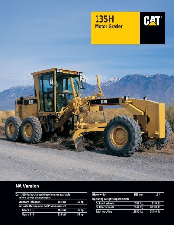 135H NA Motor Grader : AEHQ5265 - Kelly Tractor