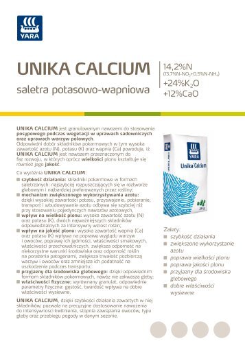 Unika Calcium broszura