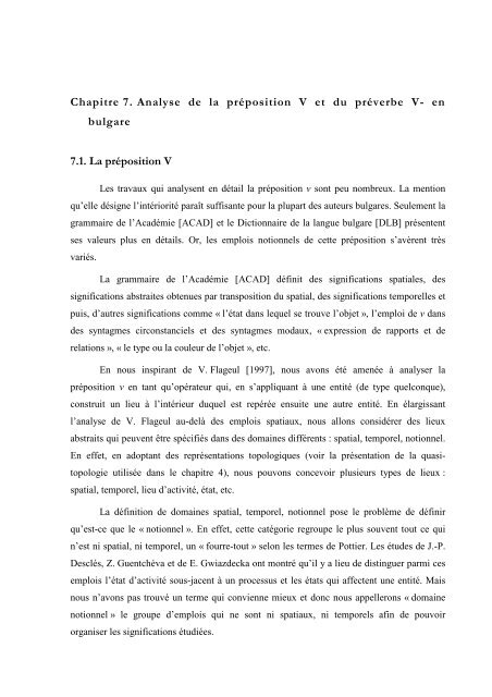 Analyse de quelques préverbes et prépositions français et ... - LaLIC