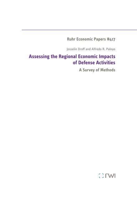 download - Rheinisch-WestfÃ¤lisches Institut fÃ¼r Wirtschaftsforschung