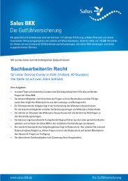 Sachbearbeiter_in_ Bereich Recht 06 06 2013 - Salus BKK