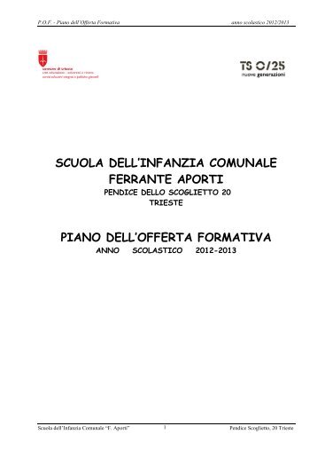 piano offerta formativa - Comune di Trieste